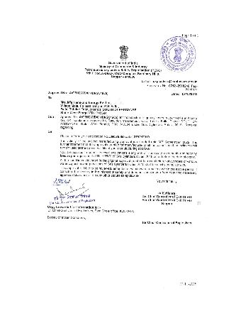 CCOE Licence Certificate
